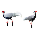 Maxbell 2Pcs Chicken Animal Statue Stakes for Porch Patio Home Outdoor Chicken Decor