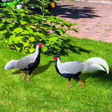 Maxbell 2Pcs Chicken Animal Statue Stakes for Porch Patio Home Outdoor Chicken Decor