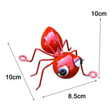 Maxbell ANT Hanging Decoration Metal 3D Wall Sculpture for Living Room Patio Kitchen red