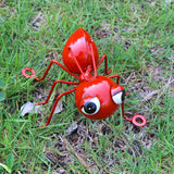 Maxbell ANT Hanging Decoration Metal 3D Wall Sculpture for Living Room Patio Kitchen red