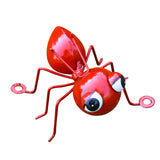 Maxbell ANT Hanging Decoration Metal 3D Wall Sculpture for Living Room Patio Kitchen red
