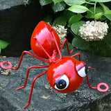 Maxbell ANT Hanging Decoration Metal 3D Wall Sculpture for Living Room Patio Kitchen red