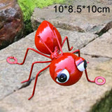 Maxbell ANT Hanging Decoration Metal 3D Wall Sculpture for Living Room Patio Kitchen red