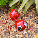 Maxbell ANT Hanging Decoration Metal 3D Wall Sculpture for Living Room Patio Kitchen red