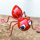Maxbell ANT Hanging Decoration Metal 3D Wall Sculpture for Living Room Patio Kitchen red