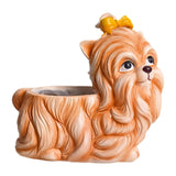 Maxbell Dog Figurine Flower Pot Creative Tabletop Ornament for Bedroom Office Garden