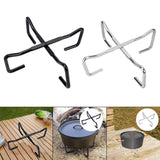 Maxbell Camping Cooking Pot Stand Rack Portable for Hiking Picnic Multipurpose Black