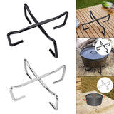 Maxbell Camping Cooking Pot Stand Rack Portable for Hiking Picnic Multipurpose Black