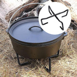 Maxbell Camping Cooking Pot Stand Rack Portable for Hiking Picnic Multipurpose Black