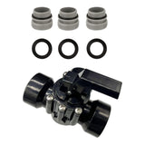 Maxbell 3 Way Diverter Valve Replacement Slip Valve for Garden Pond Pool Accessories Black