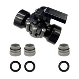 Maxbell 3 Way Diverter Valve Replacement Slip Valve for Garden Pond Pool Accessories Black