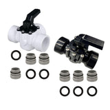 Maxbell 3 Way Diverter Valve Replacement Slip Valve for Garden Pond Pool Accessories Black