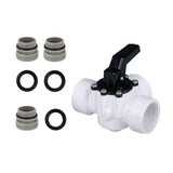 Maxbell 3 Way Diverter Valve Replacement Slip Valve for Garden Pond Pool Accessories White