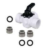 Maxbell 3 Way Diverter Valve Replacement Slip Valve for Garden Pond Pool Accessories White