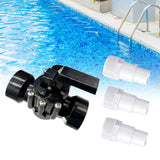 Maxbell 3 Ways Diverter Valve Sturdy Swimming Pool Diverter Valve for Pools and Spas Dia 45mm