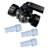 Maxbell 3 Ways Diverter Valve Sturdy Swimming Pool Diverter Valve for Pools and Spas Dia 47mm