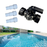 Maxbell 3 Ways Diverter Valve Sturdy Swimming Pool Diverter Valve for Pools and Spas Dia 47mm