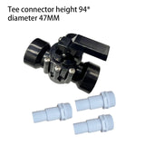 Maxbell 3 Ways Diverter Valve Sturdy Swimming Pool Diverter Valve for Pools and Spas Dia 47mm