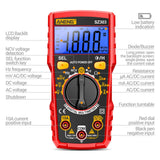 Maxbell Multimeter Tester Portable Multi Tester for Vehicles Fuses Household Outlets Red