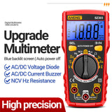 Maxbell Multimeter Tester Portable Multi Tester for Vehicles Fuses Household Outlets Red