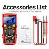 Maxbell Multimeter Tester Portable Multi Tester for Vehicles Fuses Household Outlets Red