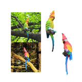 Maxbell Parrot Figurine Bird Statue Tree Ornament for Farmhouse Decor 3.9x5.1x15inch Left Side