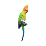 Maxbell Parrot Figurine Bird Statue Tree Ornament for Farmhouse Decor 3.9x5.1x15inch Left Side