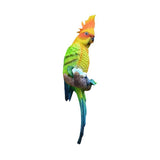 Maxbell Parrot Figurine Bird Statue Tree Ornament for Farmhouse Decor 3.9x5.1x15inch Left Side