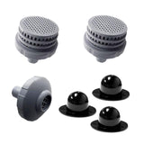 Maxbell Swimming Pools Water Jet Connector Set 25022E for above Ground Pool and Hole Plug 2 Strainer Grid 3 Hole Plug