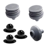 Maxbell Swimming Pools Water Jet Connector Set 25022E for above Ground Pool and Hole Plug 2 Strainer Grid 3 Hole Plug