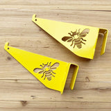 Maxbell 2 Pieces Bee Hive Frame Holder Beekeeping Supplies Tools Beehive Frame Perch Yellow
