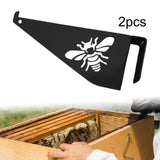 Maxbell 2 Pieces Bee Hive Frame Holder Beekeeping Supplies Tools Beehive Frame Perch Black