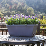 Maxbell Balcony Planter Garden Plant Holder Plant Container Outside Resin Flower Pot