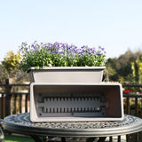 Maxbell Balcony Planter Garden Plant Holder Plant Container Outside Resin Flower Pot