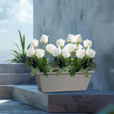 Maxbell Balcony Planter Garden Plant Holder Plant Container Outside Resin Flower Pot