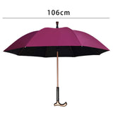 Maxbell Walking Sticks Umbrella Sun Umbrella with Separable Cane for Adult Men Women Red