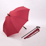 Maxbell Walking Sticks Umbrella Sun Umbrella with Separable Cane for Adult Men Women Red
