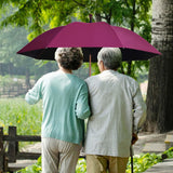 Maxbell Walking Sticks Umbrella Sun Umbrella with Separable Cane for Adult Men Women Red
