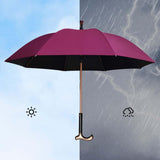 Maxbell Walking Sticks Umbrella Sun Umbrella with Separable Cane for Adult Men Women Red