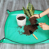 Maxbell Plant Repotting Mat Gardening Sheet Potting Sheet Portable Transplanting Mat Green