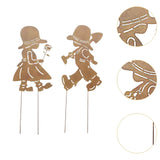 Maxbell Garden Stakes Creative Decorations Boy Girl Silhouette for Lawn Yard Outdoor
