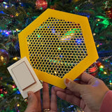 Maxbell Floating Bee Island Waterer Unique Bee Water Feeder for Outdoor Garden Decor yellow large