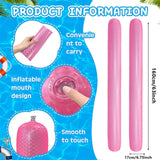 Maxbell Inflatable Pool Noodle Floats Beach Beginner Lake Float Swimming Pool Noodle Pink