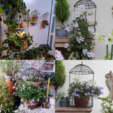 Maxbell 7.87 inch Hanging Planter Basket Round Wire Hanging Flower Pot for Home Yard