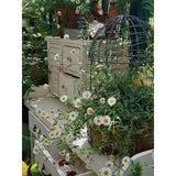 Maxbell 7.87 inch Hanging Planter Basket Round Wire Hanging Flower Pot for Home Yard