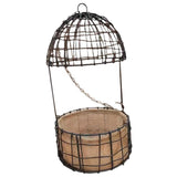 Maxbell 7.87 inch Hanging Planter Basket Round Wire Hanging Flower Pot for Home Yard