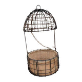 Maxbell 7.87 inch Hanging Planter Basket Round Wire Hanging Flower Pot for Home Yard
