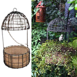 Maxbell 7.87 inch Hanging Planter Basket Round Wire Hanging Flower Pot for Home Yard