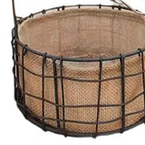 Maxbell 7.87 inch Hanging Planter Basket Round Wire Hanging Flower Pot for Home Yard
