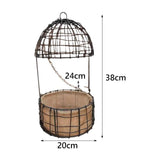 Maxbell 7.87 inch Hanging Planter Basket Round Wire Hanging Flower Pot for Home Yard